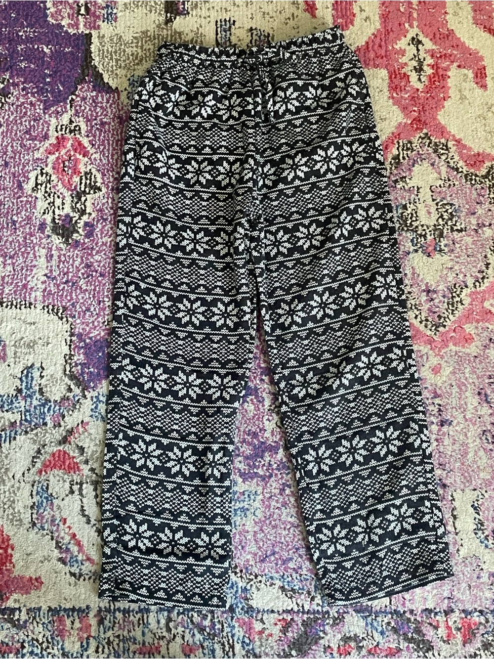 P/L Black & White Patterned Cozy Lounge Pants